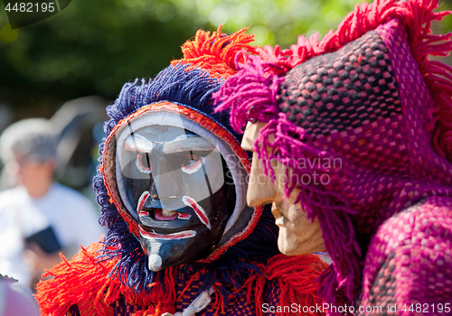 Image of Lisbon, Portugal - May 6, 2017: Parade of costumes and tradition