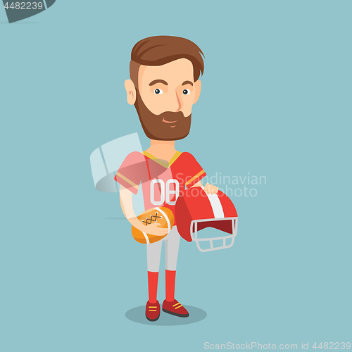 Image of Rugby player vector illustration.
