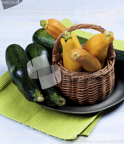 Image of Fresh Colorful Zucchini