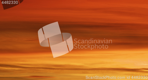 Image of Bright Red Sky at Sunrise