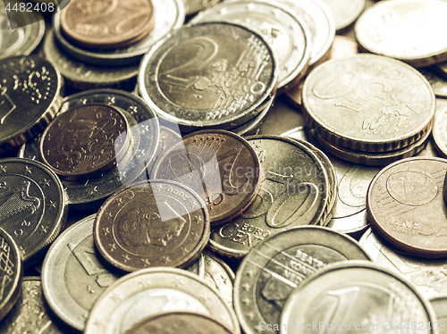 Image of Vintage Euro coins