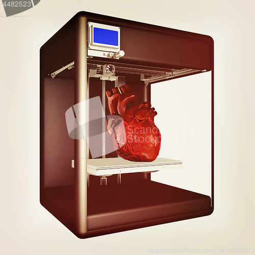 Image of Medical 3d printer for duplication of human organs. 3D Bio-print