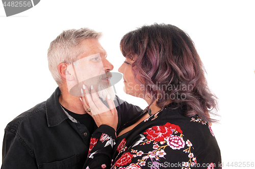 Image of Lovely middle age couple in close-up