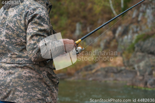 Image of Fisherman at the Altai river