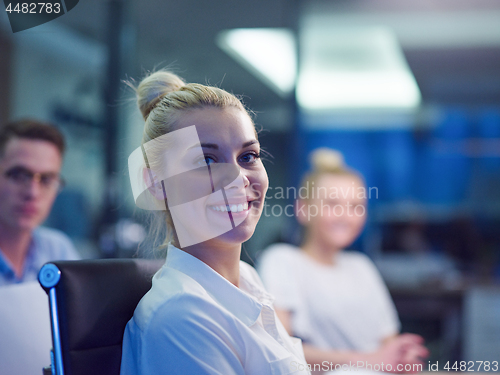 Image of Business Team At A Meeting at modern office building