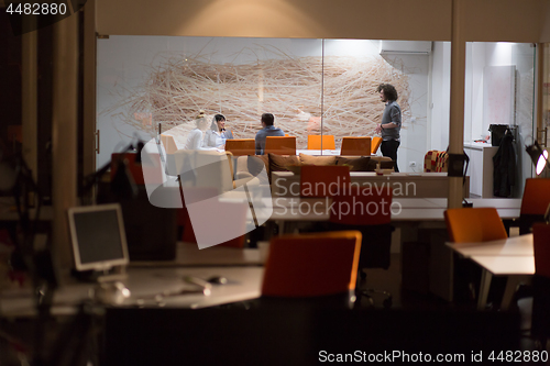 Image of Business Team At A Meeting at modern office building