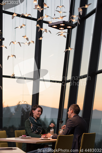 Image of Couple on a romantic dinner at the restaurant