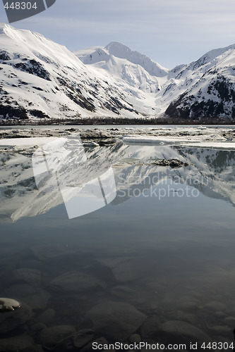 Image of Byron Glacier, Alaska, in spring
