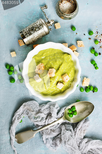 Image of mashed green peas
