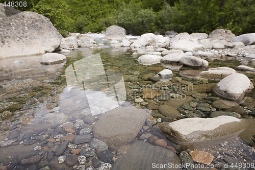 Image of Clearwater stream over mixed rocks