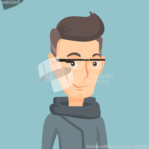 Image of Man wearing smart glass vector illustration.