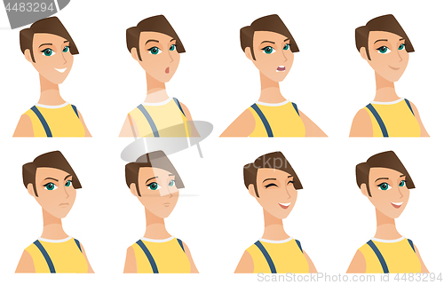 Image of Vector set of farmer characters.