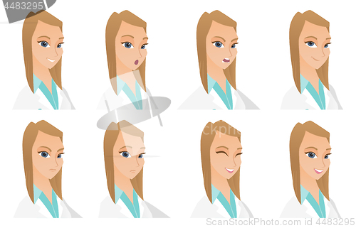 Image of Vector set of doctor characters.