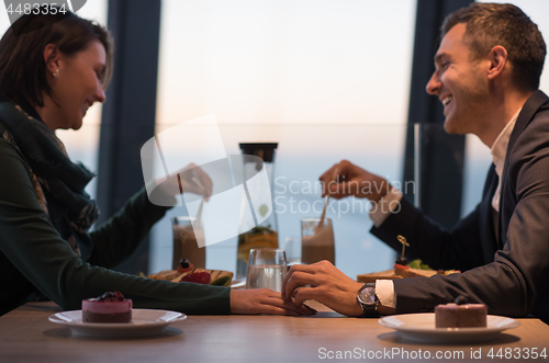 Image of Couple on a romantic dinner at the restaurant