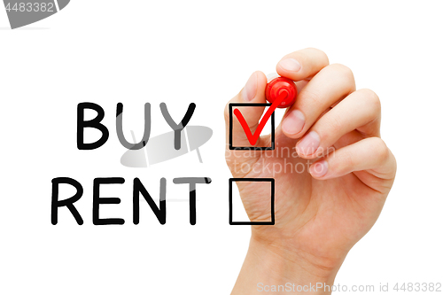 Image of Choosing To Buy Not To Rent Real Estate Concept