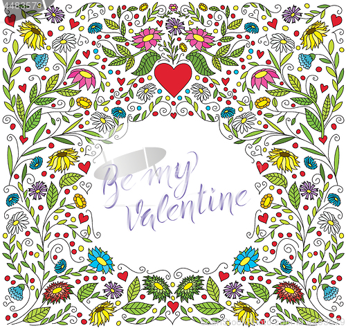 Image of Vector Valentines Day Greeting Card