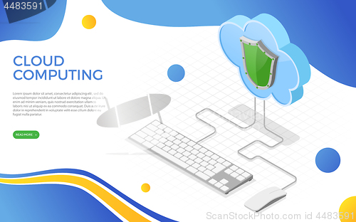 Image of Cloud Computing Technology Isometric