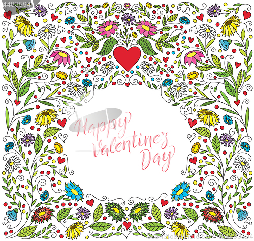 Image of Vector Valentines Day Greeting Card