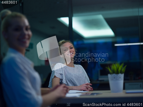 Image of Business Team At A Meeting at modern office building