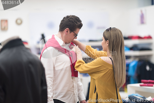 Image of couple in  Clothing Store