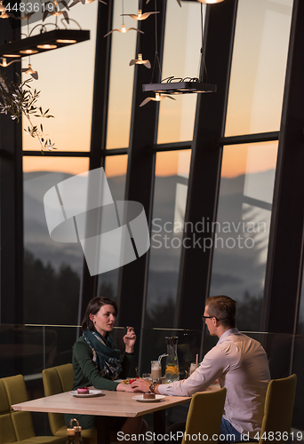 Image of Couple on a romantic dinner at the restaurant