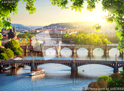 Image of Row of bridges in Prague