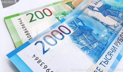 Image of Close-up of new Russian money