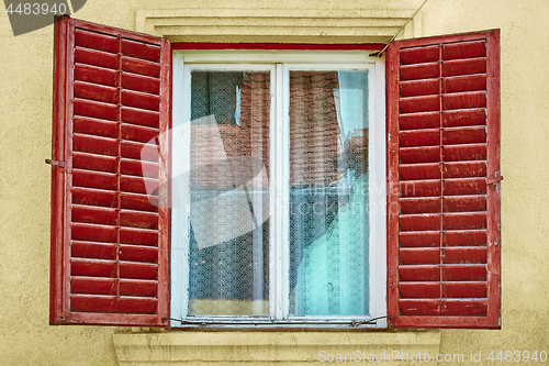 Image of Window with Opened Shutters