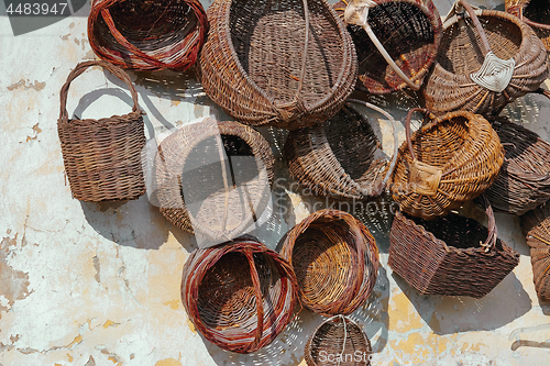 Image of Old Baskets on the Wall