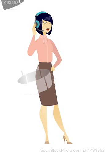 Image of Customer service operator in headset.