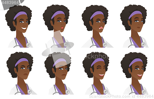 Image of Vector set of doctor characters.