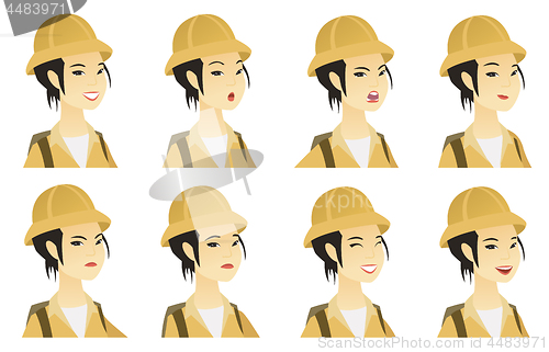 Image of Vector set of traveler characters.