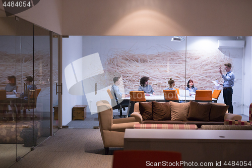 Image of Business Team At A Meeting at modern office building