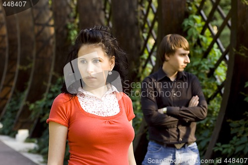 Image of unhappy young couple