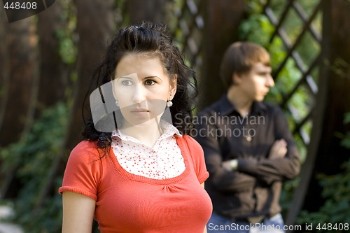 Image of unhappy young couple