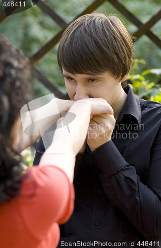 Image of kissing hands