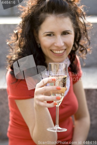 Image of girl with champagne