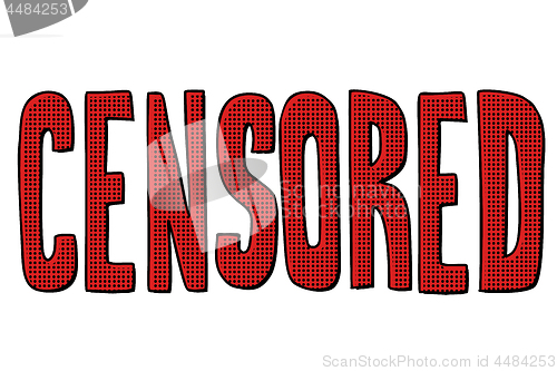 Image of censored word text