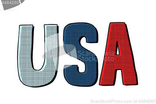Image of usa word letters. United States of America