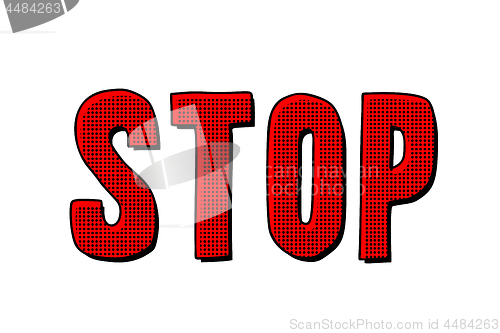 Image of stop word text