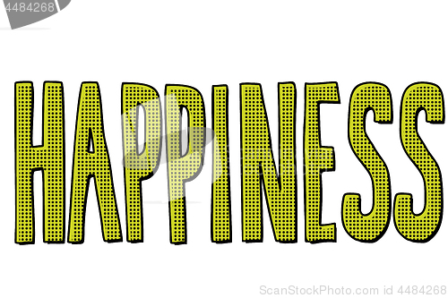 Image of happiness word text