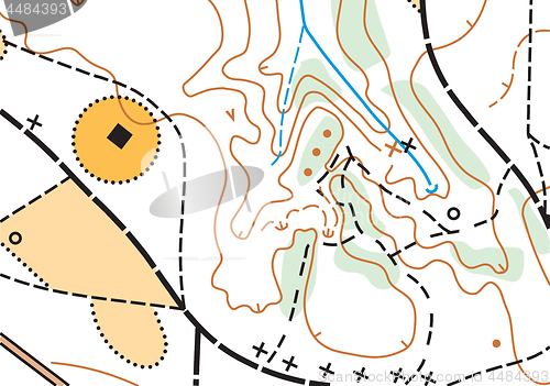 Image of Abstract color vector topographic highly detailed map