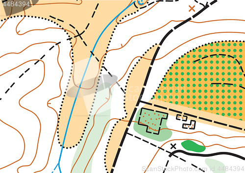 Image of Abstract color vector topographic highly detailed map