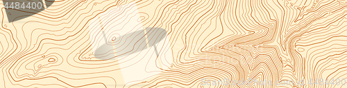 Image of Abstract vector topographic map in brown colors