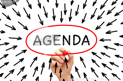 Image of Agenda Concept With Many Arrows