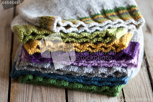 Image of Multicolored knitted hats