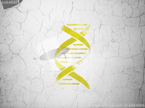 Image of Science concept: DNA on wall background