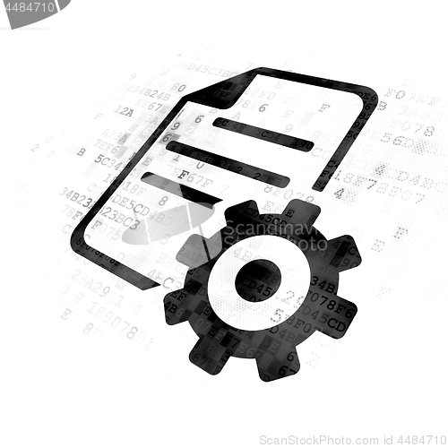 Image of Programming concept: Gear on Digital background