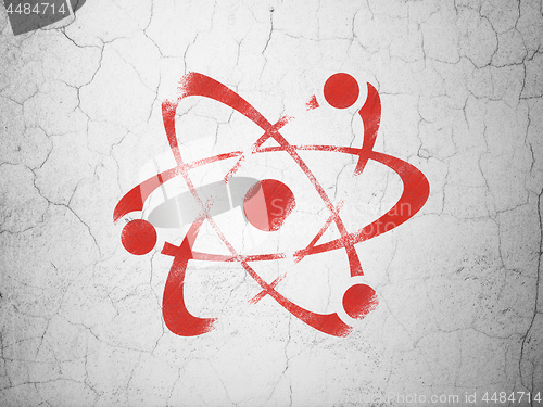 Image of Science concept: Molecule on wall background