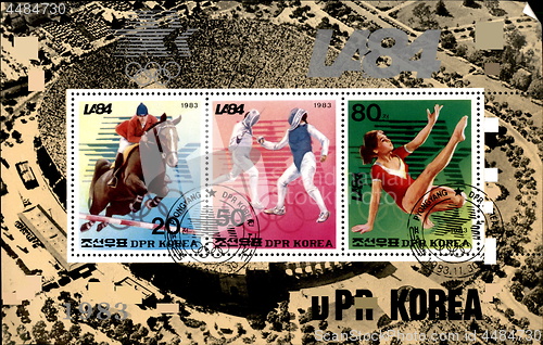 Image of North Korean old postage stamp